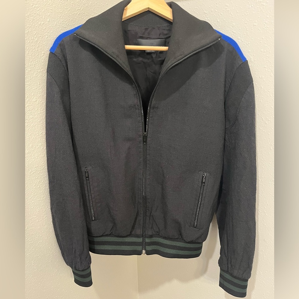 Stella McCartney Wool Track Jacket M w/Striped Shoulders